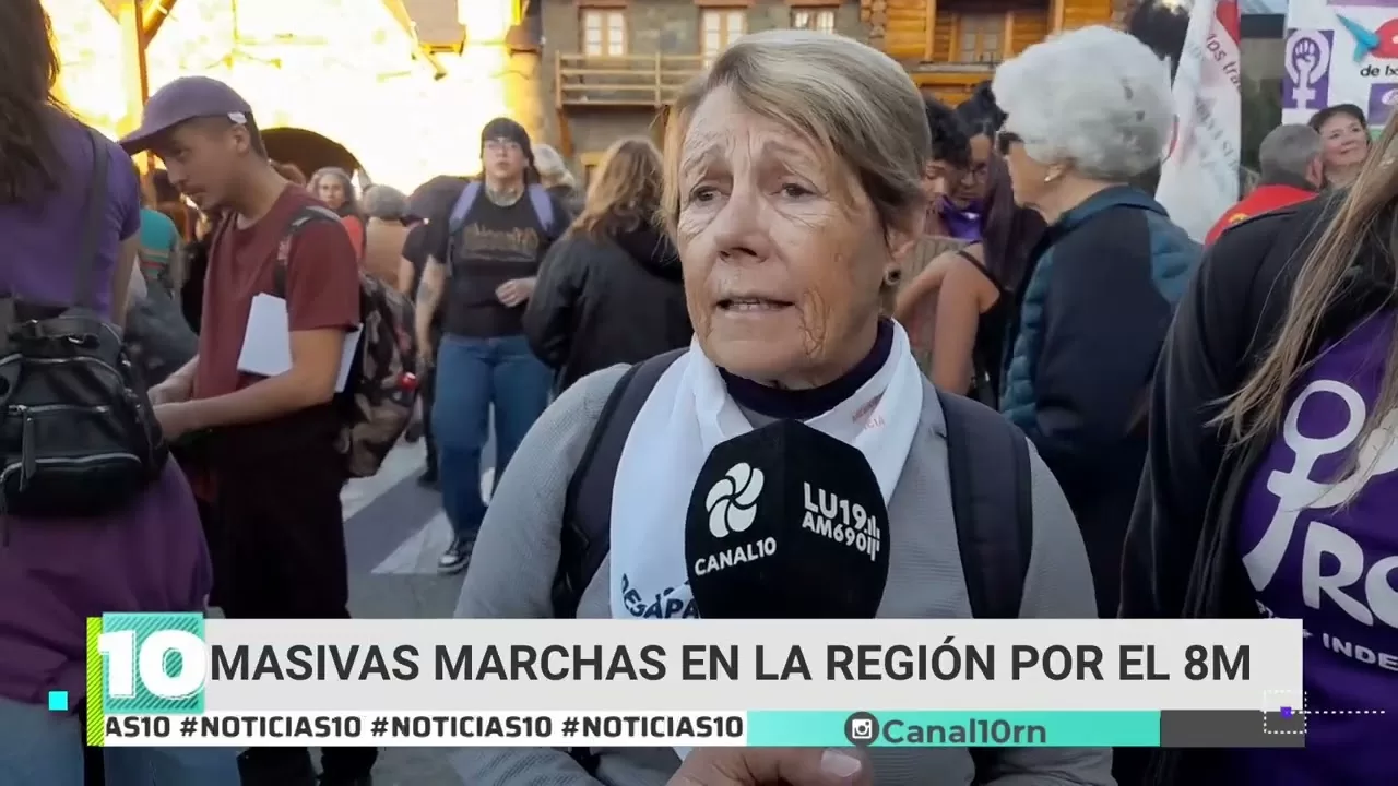 Masivas marchas en la región por el 8M - Televisión rionegrina